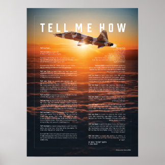 T-38 Talon with Tell Me How ode to flight Poster