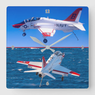 T-45 GOSHAWK SQUARE WALL CLOCK