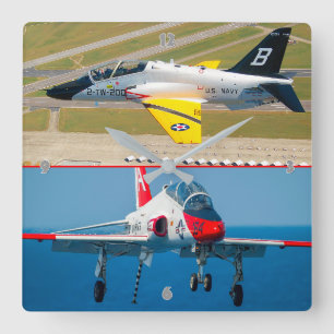 T-45C GOSHAWK SQUARE WALL CLOCK