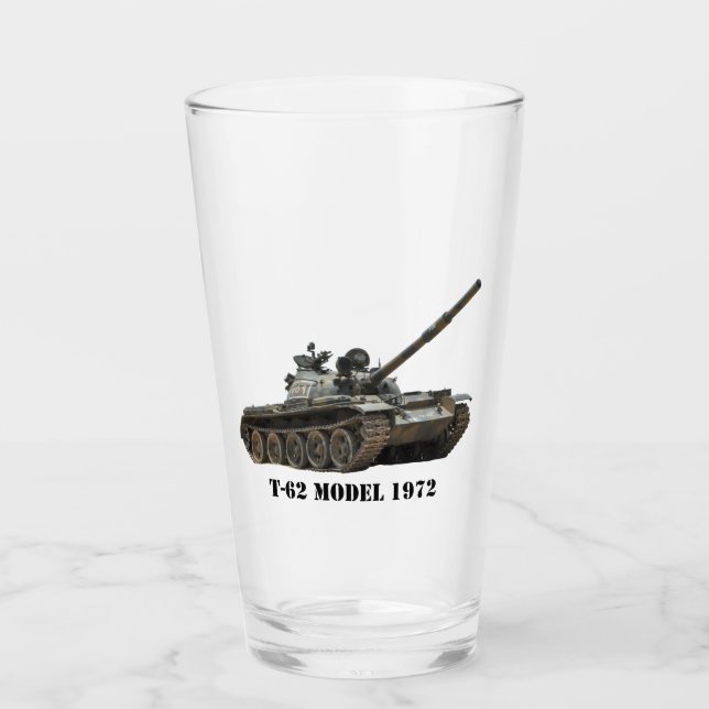T-62 Model 1972 Main Battle Tank pint glass (Front)