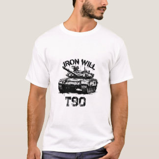 T-90 Tank Iron Will Military Graphic T-Shirt