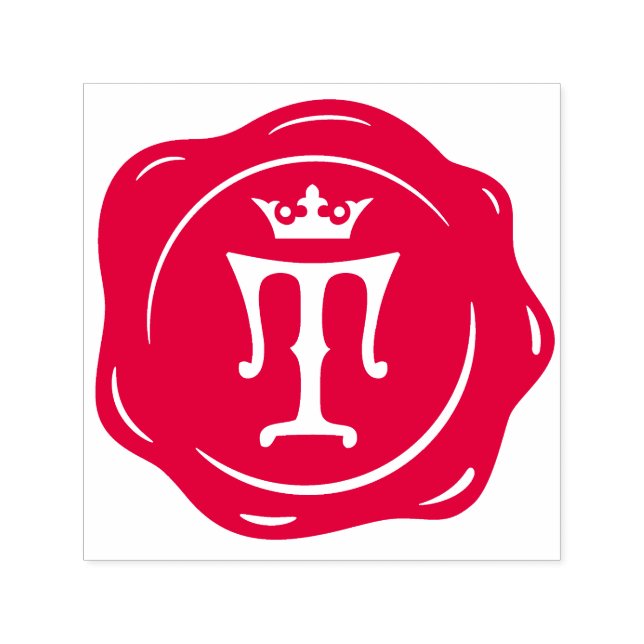 T - Antique Wax Seal Gothic Crown Initial Letter Self-inking Stamp (Design)