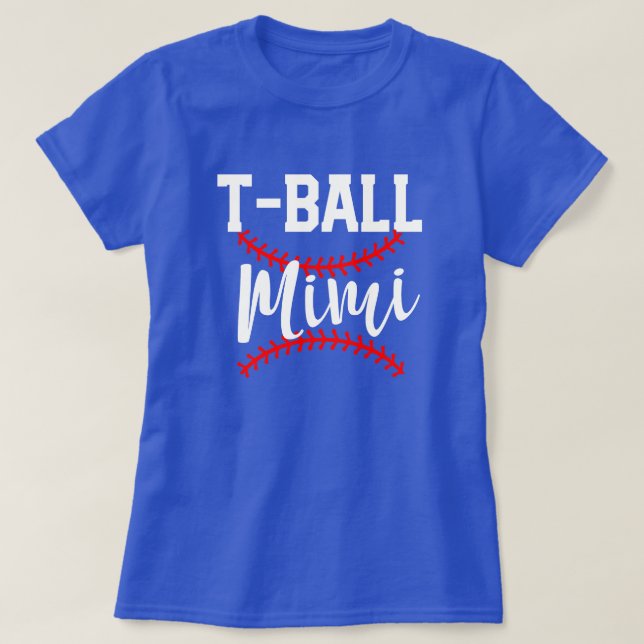 T-Ball Mimi Womens Baseball Grandma Game Gift T-Shirt (Design Front)