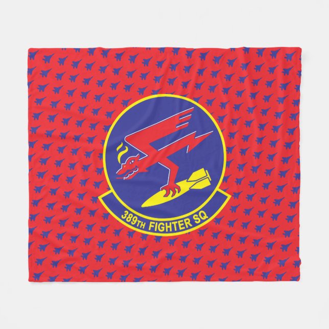 T-Bolts F-15E Fighter Jet Pattern Fleece Blanket (Front (Horizontal))