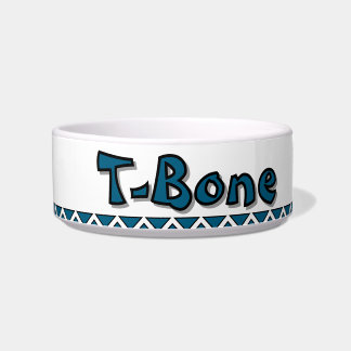 "T-BONE" - PERSONALIZED CERAMIC PET BOWL