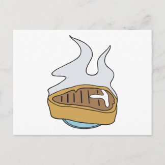 t-bone steak postcard