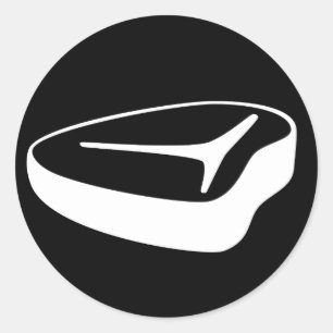 T-Bone Steak round sticker (small)