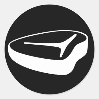 T-Bone Steak round sticker (small)