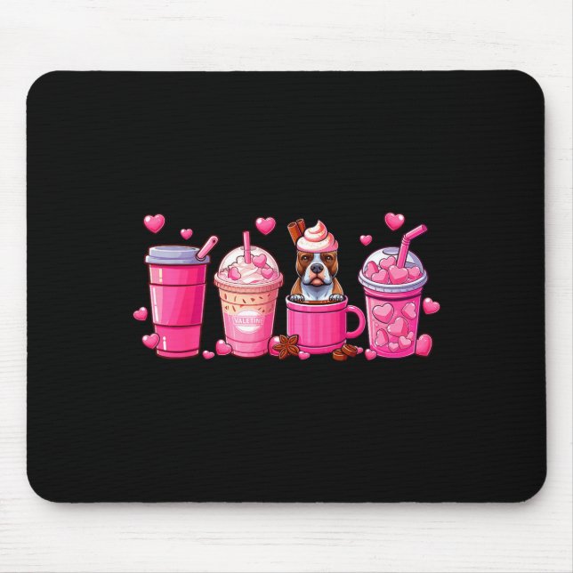 T Bull Inside Cup Coffees Lover Valentine's Day He Mouse Mat (Front)