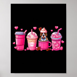 T Bull Inside Cup Coffees Lover Valentine's Day He Poster