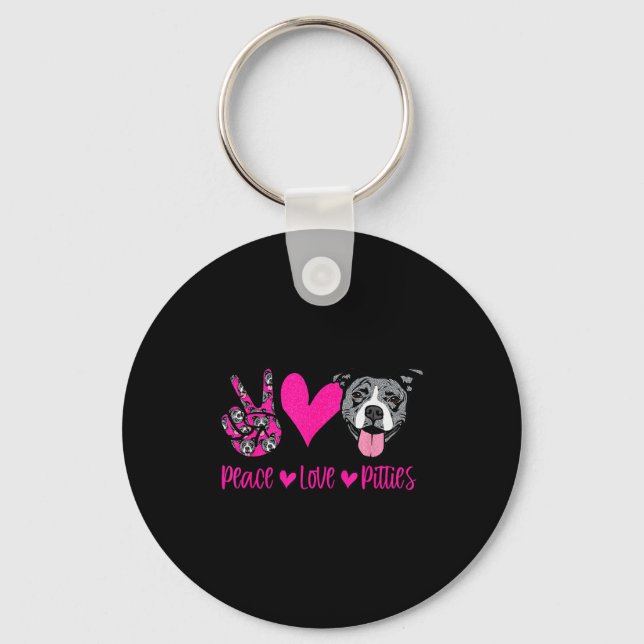 T Bull Lives Ttie Puppy Dog Mom Ladies Tbull  Key Ring (Front)