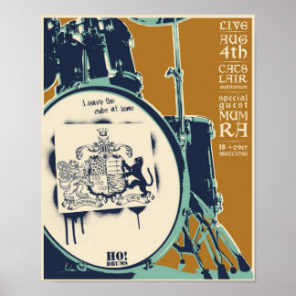 T-cats concert poster - tan