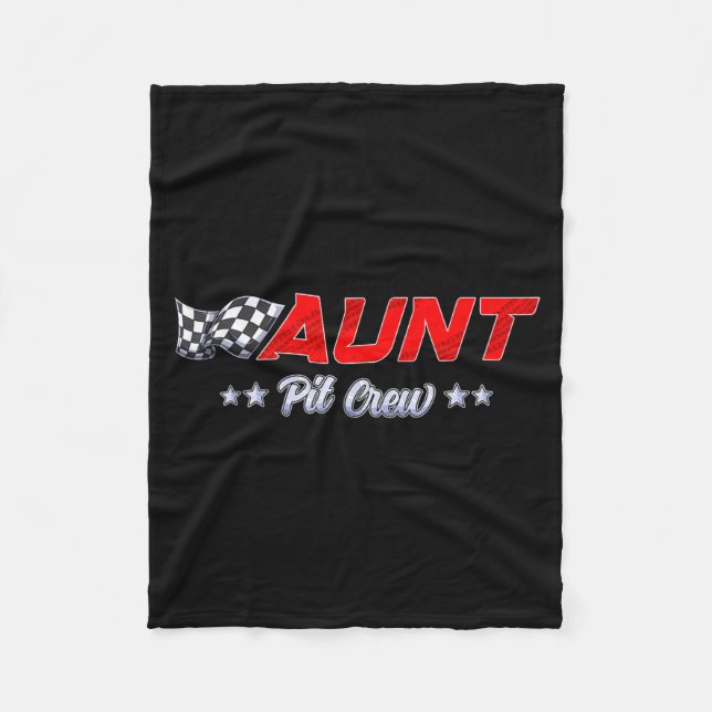 T Crew Aunt Race Car Family Matching Racing Birthd Fleece Blanket (Front)