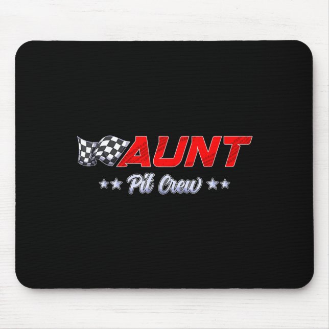 T Crew Aunt Race Car Family Matching Racing Birthd Mouse Mat (Front)