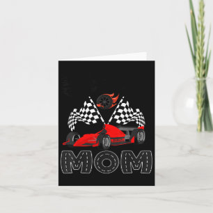 T Crew Mom Racing Car Birthday Boy Family Matching Card