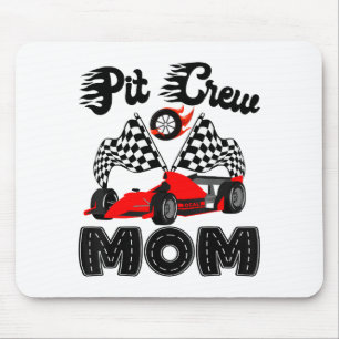 T Crew Mom Racing Car Birthday Boy Family Matching Mouse Mat