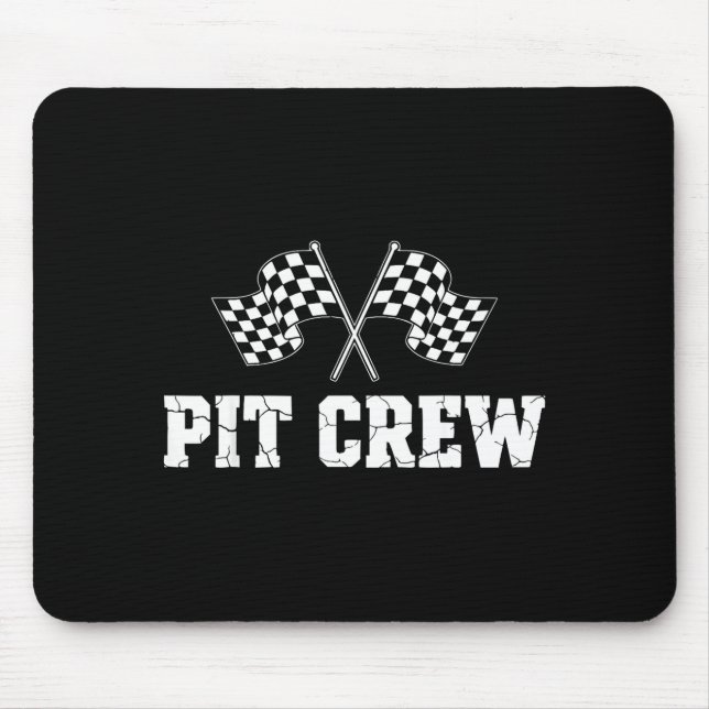 T Crew Race Car Birthday Party Family Matching Car Mouse Mat (Front)