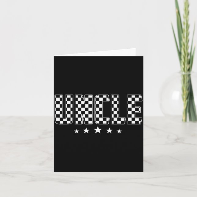 T Crew Uncle Racing Car Family Matching Birthday P Card (Front)