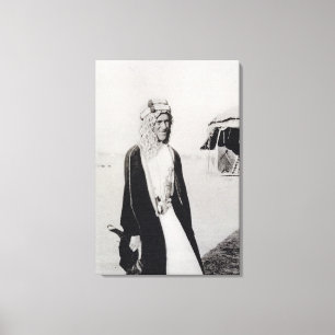 T. E. Lawrence in Arab Dress (b/w photo) Canvas Print