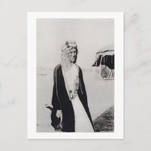 T. E. Lawrence in Arab Dress (b/w photo) Postcard (Front)