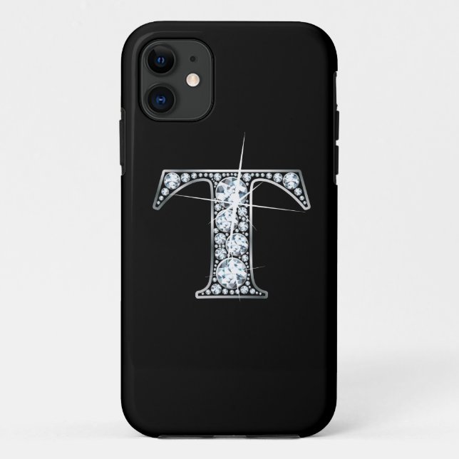 T Faux-"Diamond Bling" Case-Mate iPhone Case (Back)