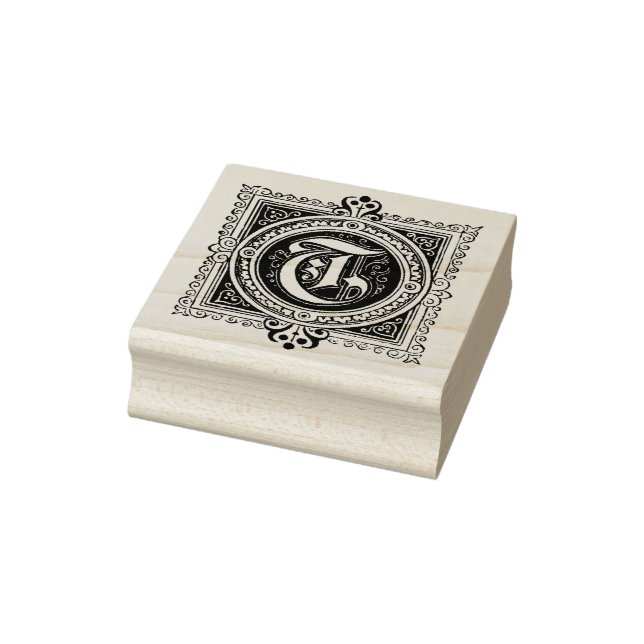 T First Letter  Rubber Stamp (Stamp)