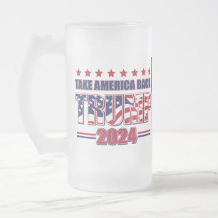 T FROSTED GLASS BEER MUG