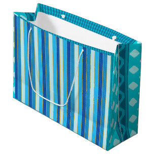 T&G VStripe Smile Tile Lg Gift Bag