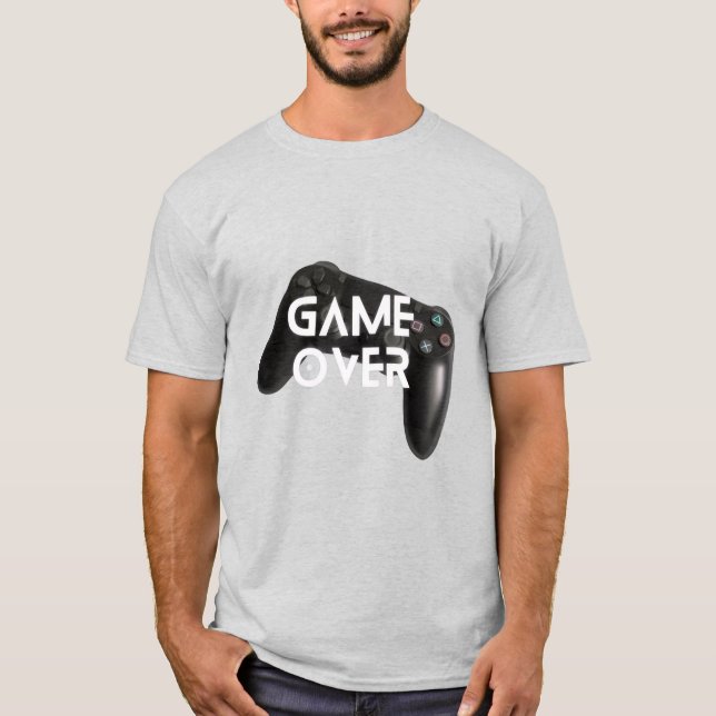 T-Grey T-Shirt with Black PlayStation Controller – (Front)
