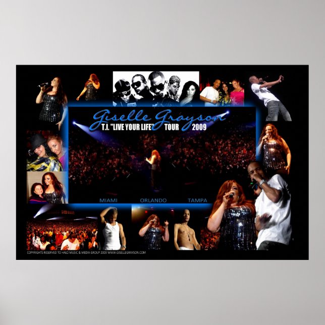 T.I. Live Your Life Tour 2009 Poster (Front)
