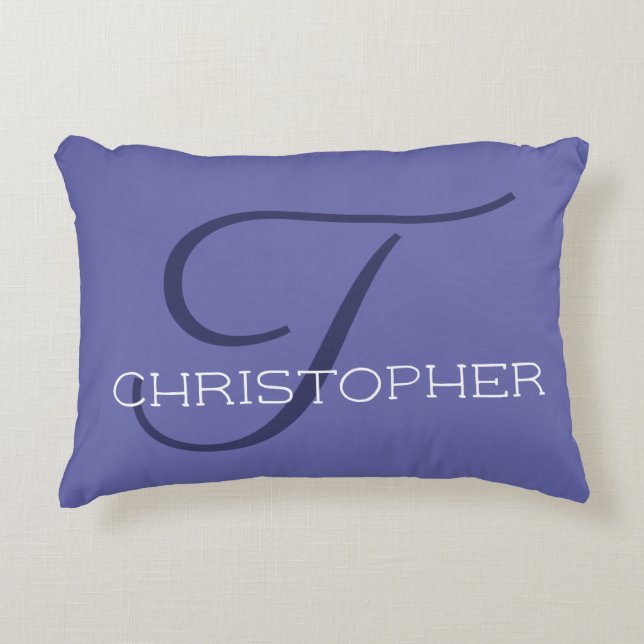 T Initial Elegant Calligraphy Name Chic Decorative Cushion (Front)