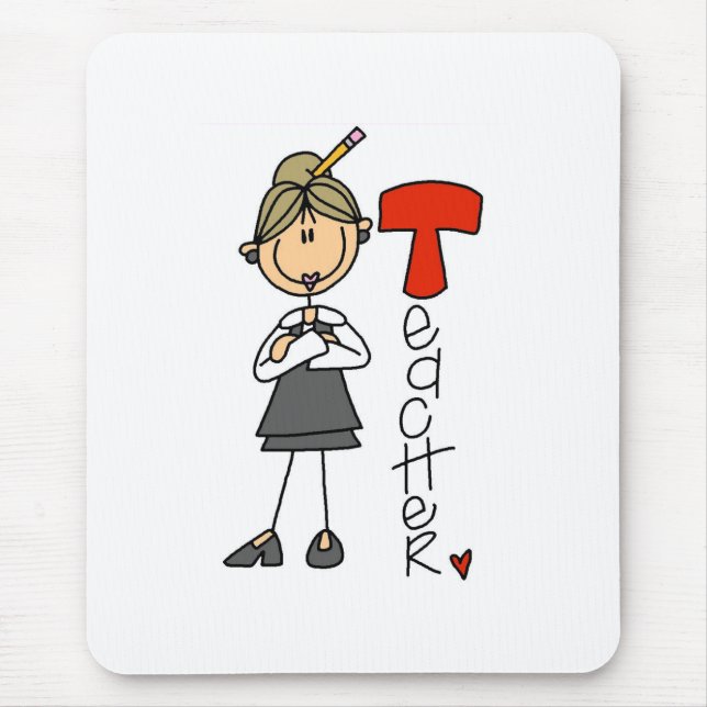 T is for Teacher Mouse Mat (Front)