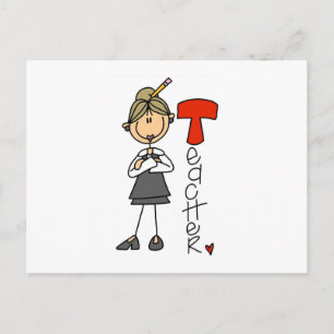 T is for Teacher Postcard
