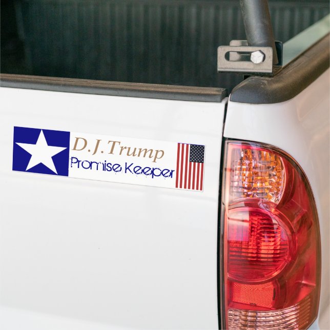T is for Trump Promise Keeper Bumper Sticker (On Truck)