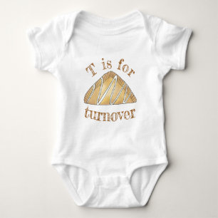T is for TURNOVER Apple Pastry Alphabet ABCs Baby Bodysuit