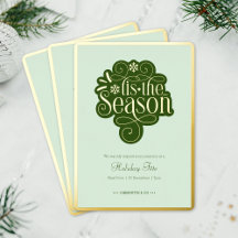 T’is the Season Festive Green Gold Holiday Party
