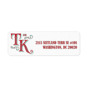 T&K return address carnival label