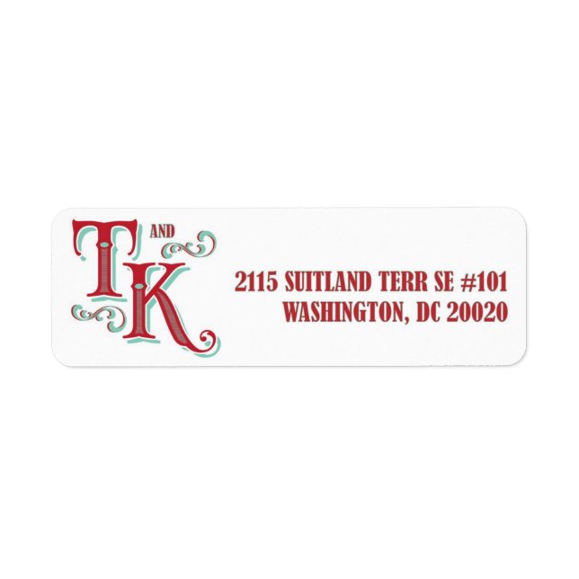 T&K return address carnival label (Front)