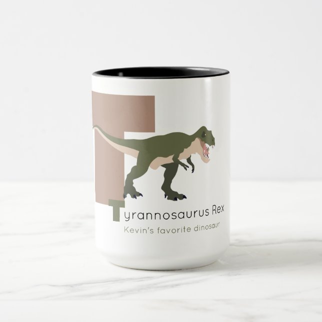 T like Tyrannosaurus Rex Mug (Center)