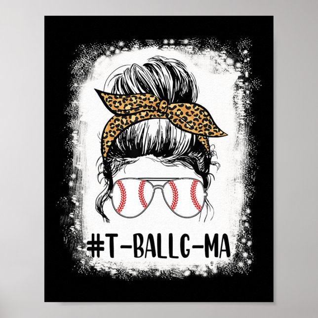 T-ll G-ma Life Messy Bun Leopard Print Softll  (Front)