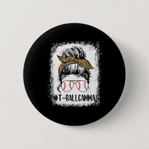 T-ll Gamma Life Messy Bun Leopard Print Softll 6 Cm Round Badge