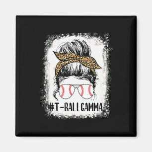 T-ll Gamma Life Messy Bun Leopard Print Softll  Magnet