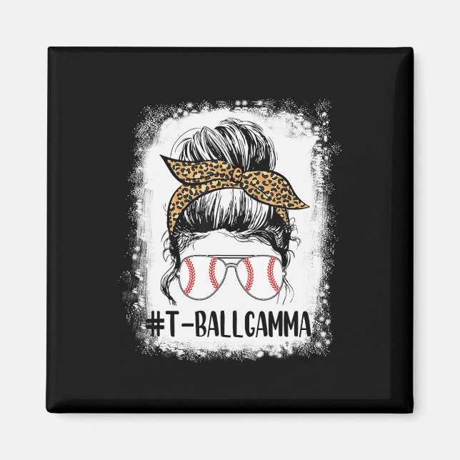 T-ll Gamma Life Messy Bun Leopard Print Softll  Magnet (Front)
