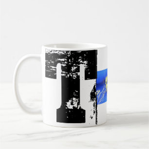 T Monogram Grunge Typographic Mug