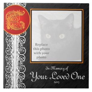 T Monogram "In Memory of Your Loved One" Tile