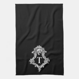 T Monogram Initial Tea Towel