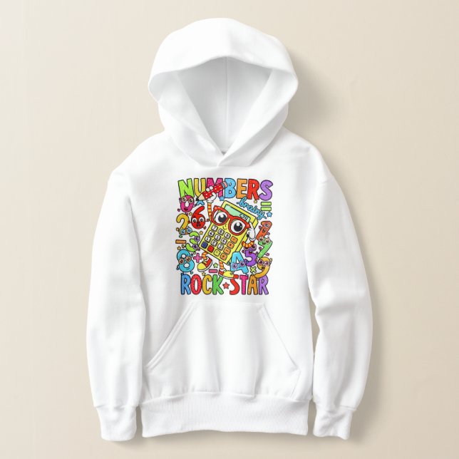 T-Number Day Kids Hoodie | Maths School Event UK (Laydown)