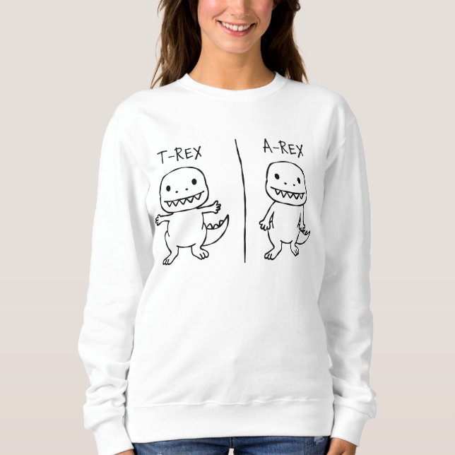 T-Pose T-Rex Sketch Sweatshirt (Front)