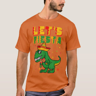 T Re Dino Cinco De Mayo Let's Fiesta Meico Boy Kid T-Shirt