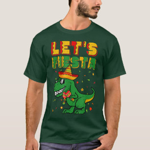 T Re Dino Cinco De Mayo Lets Fiesta Meico Boy Kid T-Shirt